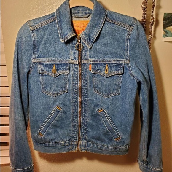 Xs Levis Zipper Denim Jacket | Poshmark